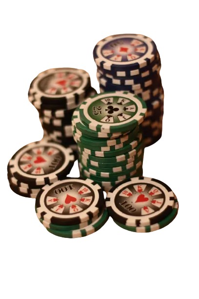 A floating chips in a space